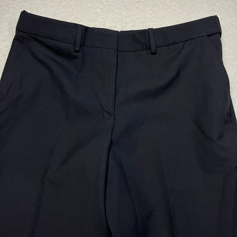 Edwards Dress Pants Womens 12 Black Easy Fit Polywool Flat Front Trousers